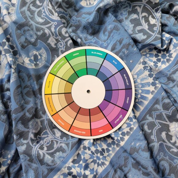 Style Co XL Fit & Flare Dress Blue White Geometric Asymmetric Lace Hem GEO81E - Picture 11 of 11